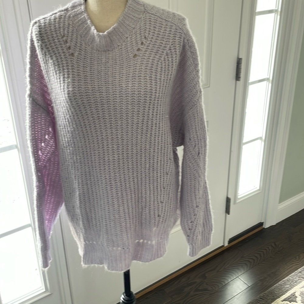 AMERICAN EAGLE LILAC KNIT SWEATER —XXL